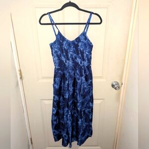 Derek Heart Blue Tie-Dye Women's One Piece Pant Suit